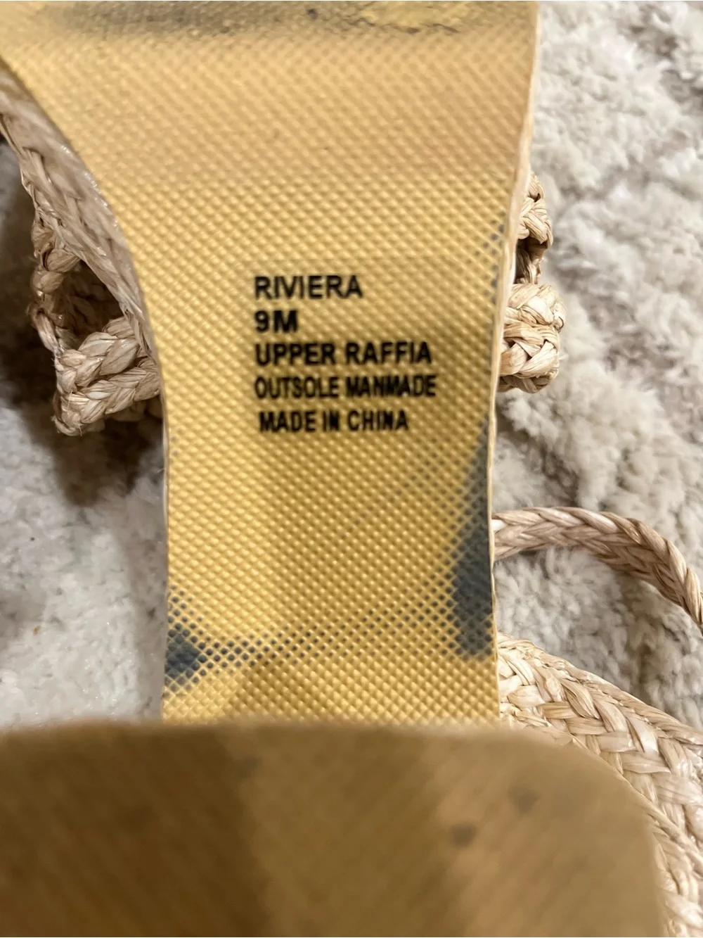 BEACH by Matisse Rivera Raffia Platform Sandals Women’s 9M Natural Woven Heels